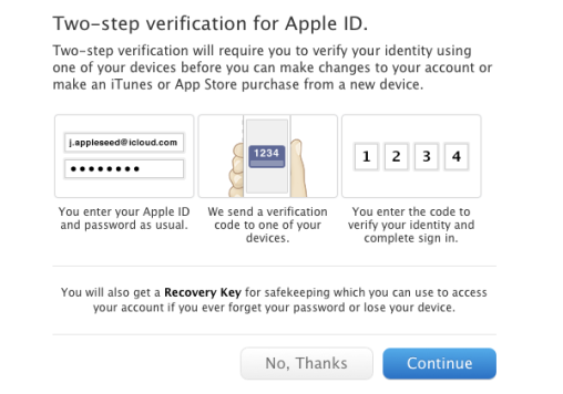 Apple two-factor authentication overview