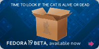 Fedora 19 beta logo
