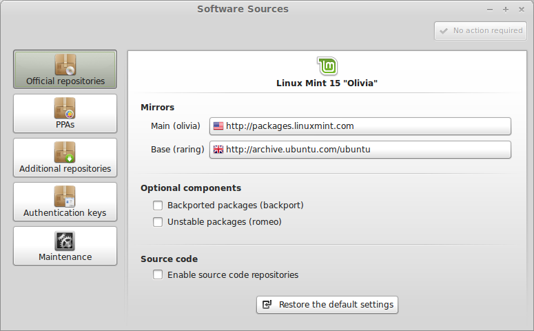 Linux Mint sources
