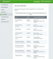The Access History feature
