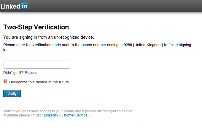 Signing in with two-factor authentication