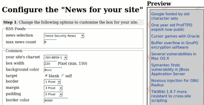 Security news for your site