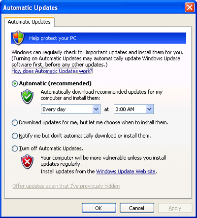 Windows Update dialog