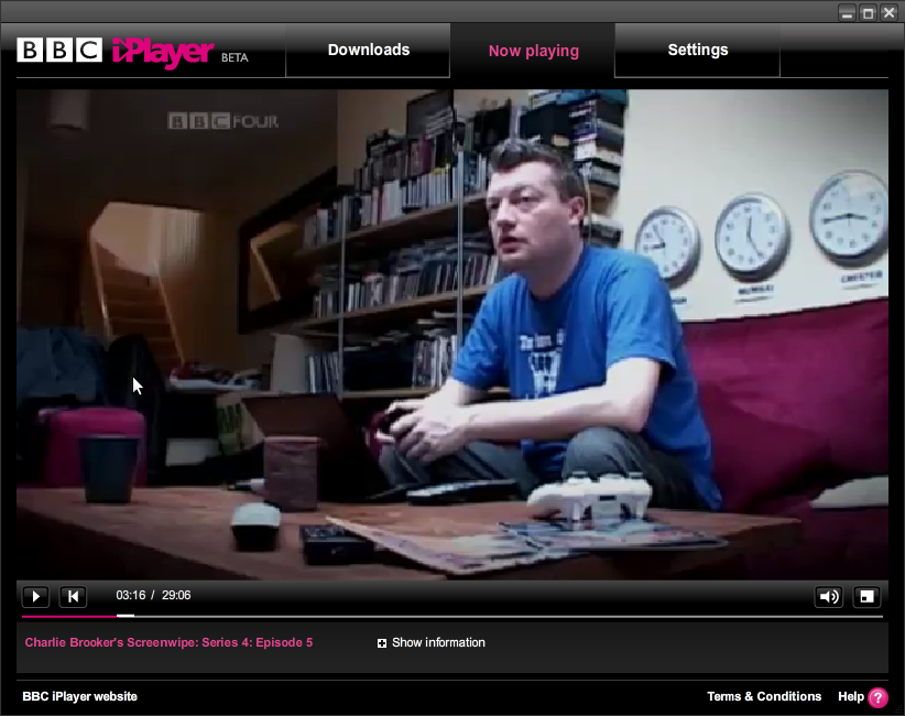 iPlayer plays back downloaded Charlie Brooker who probably wouldn't approve