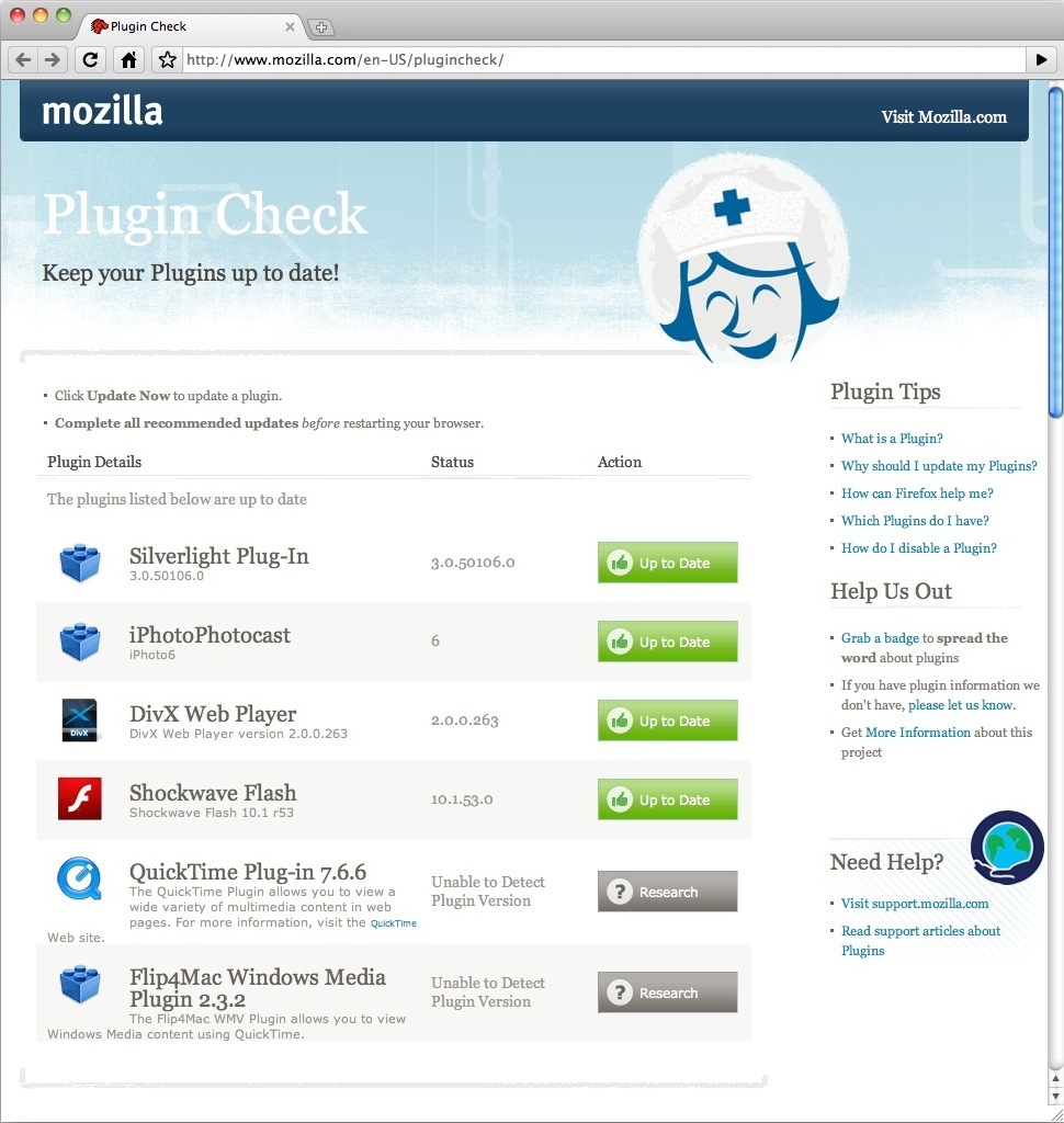  Mozilla Plugin Check ya es compatible con Safari, Chrome y Opera