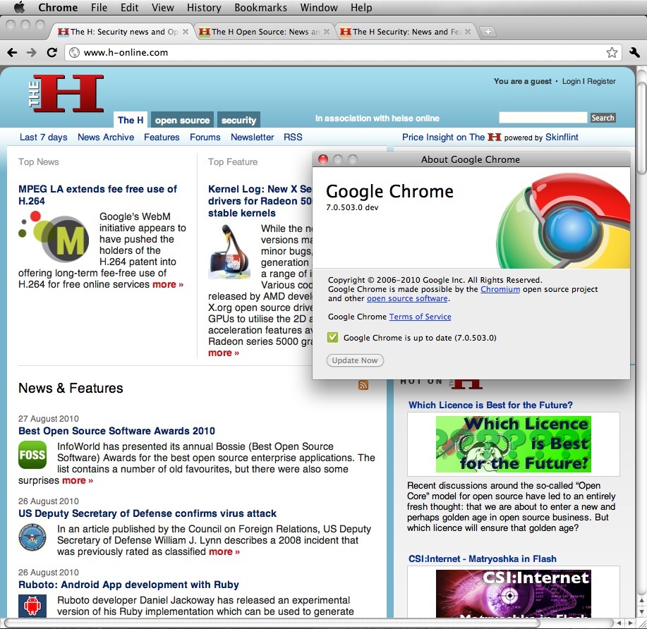 Chrome 7 Dev Screenshot