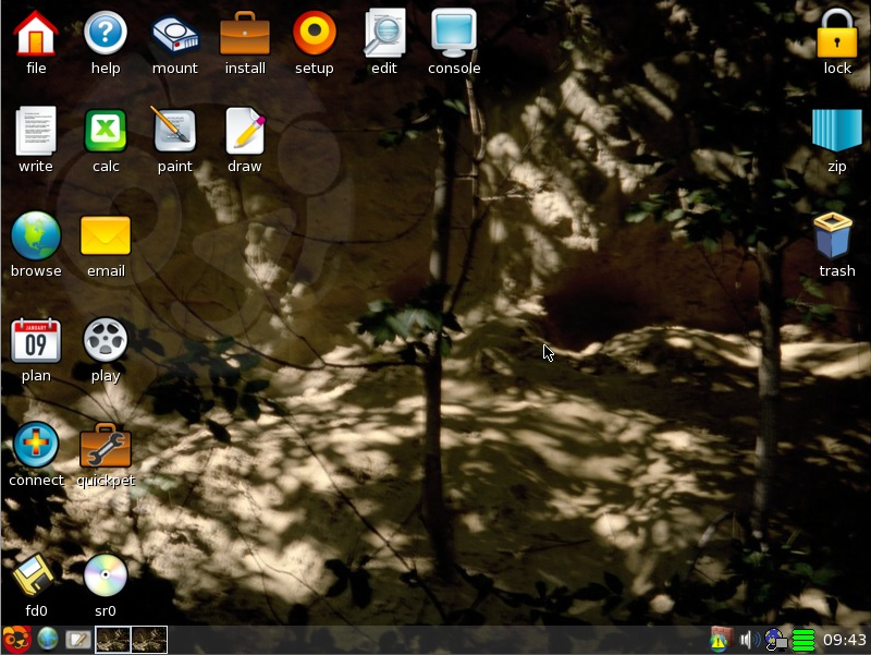 Puppy Linux 5.2.5 desktop