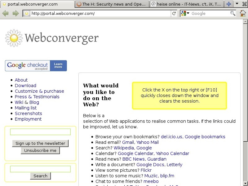 Webconverger 8