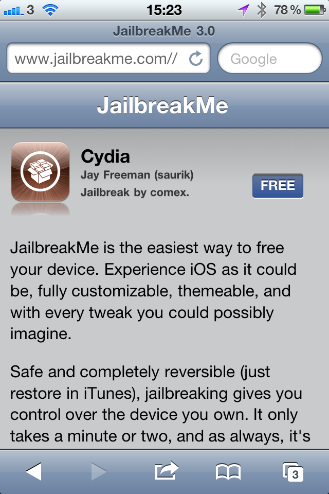 Jailbreakme screenshot