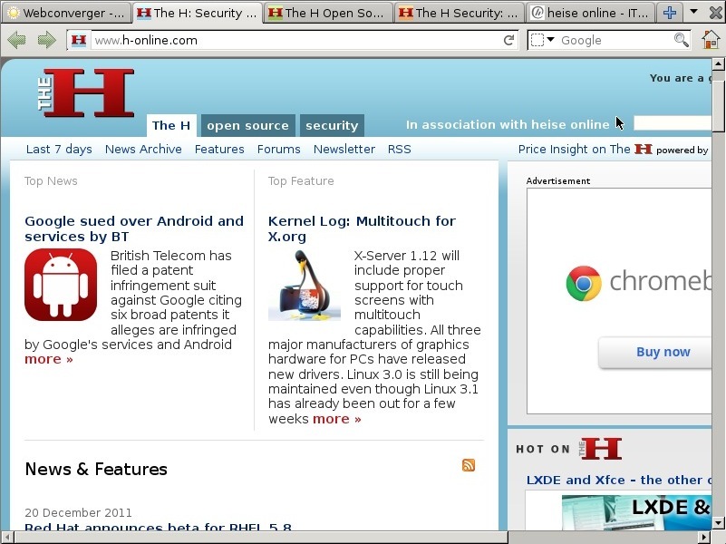 Webconverger 10.2 screenshot