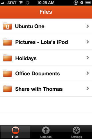 Ubuntu One Files Screenshot