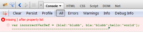 Syntax error screenshot