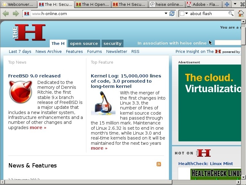 Webconverger 11 screenshot