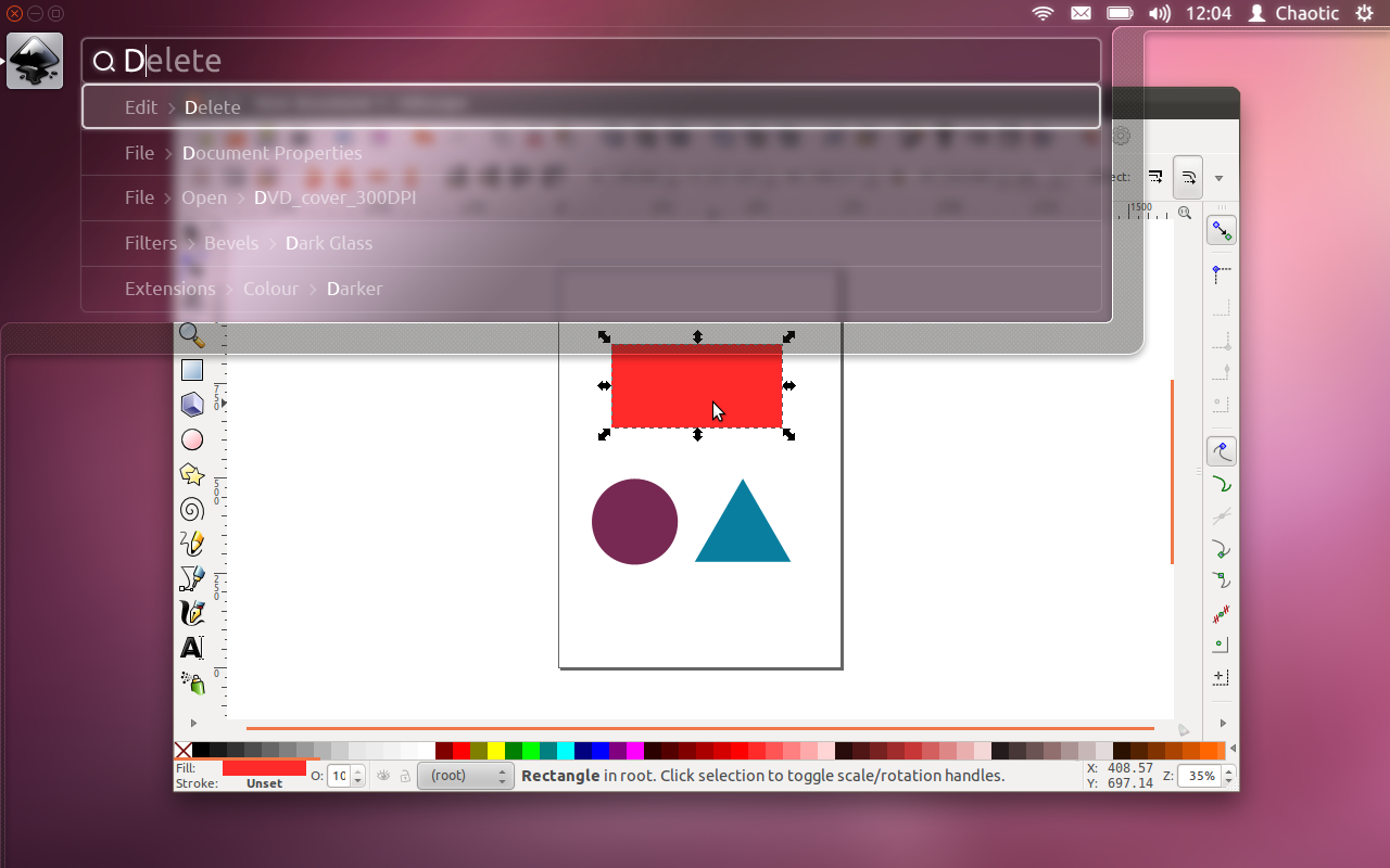HUD and Inkscape Screenshot