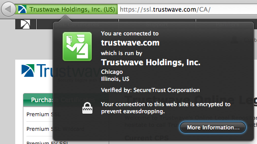Trustwave screenshot