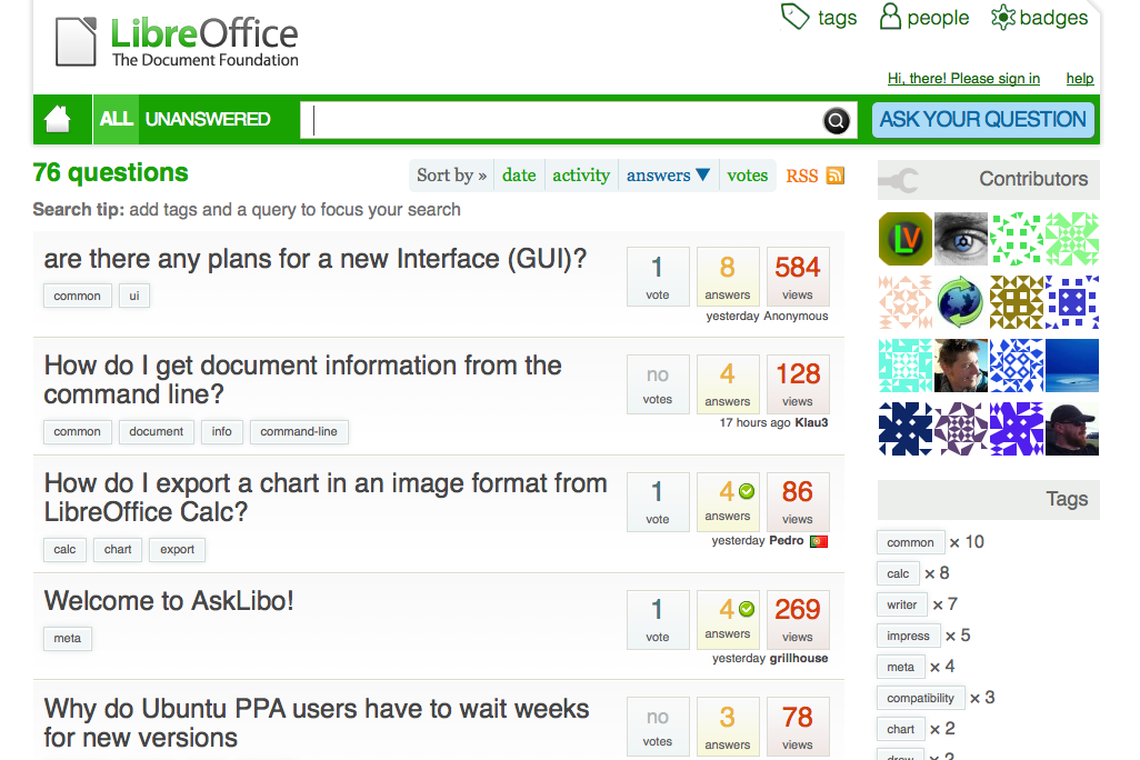 Ask LibreOffice screenshot