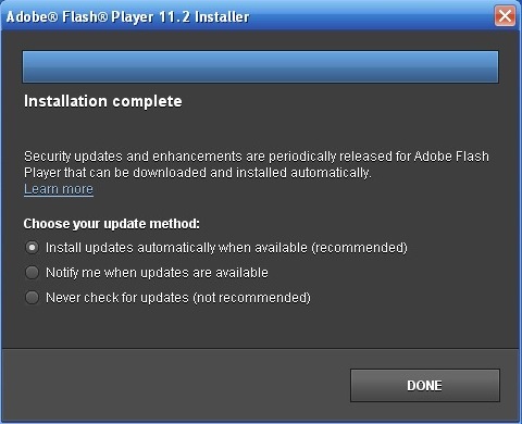 Flash 11.2 installer