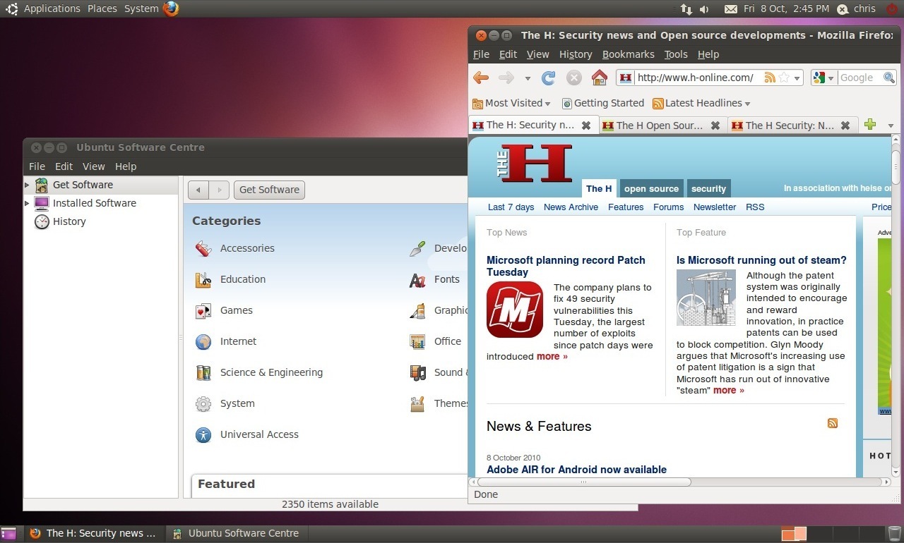 Ubuntu 10.10 desktop