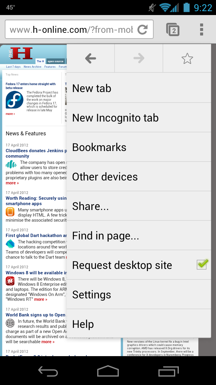 Chrome for Android Beta 18