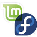 Linux Mint and Fedora Logos