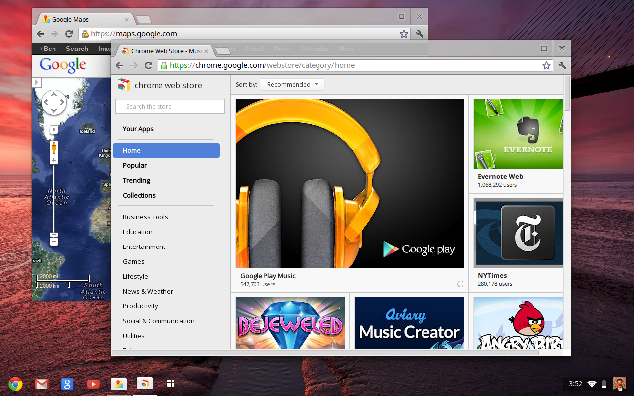 Chrome OS new user interface