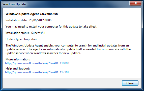 Windows Update Agent update