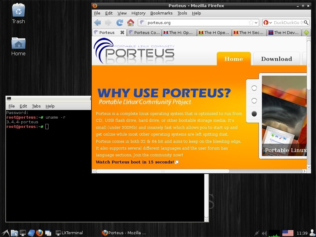 Porteus screenshot