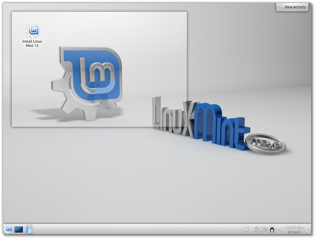Linux Mint 13 KDE screenshot
