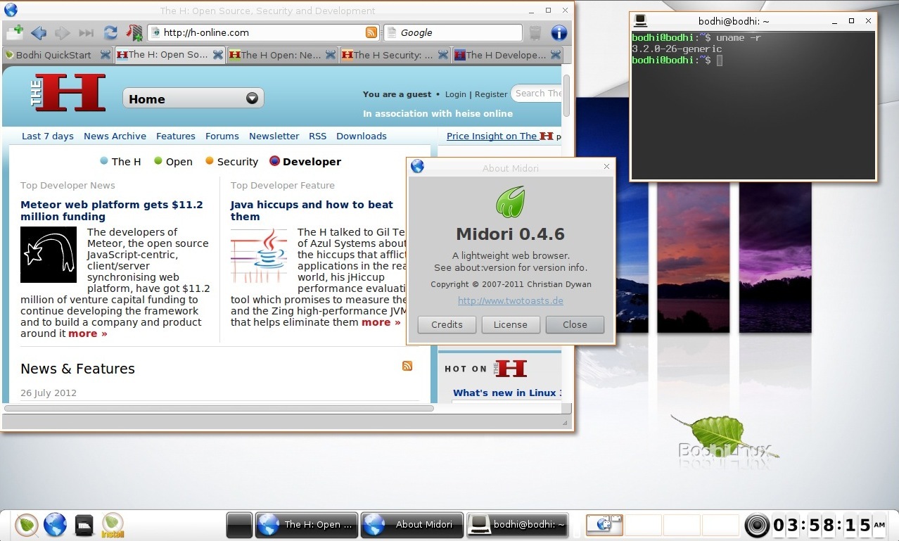 Bodhi Linux 2.0 screenshot