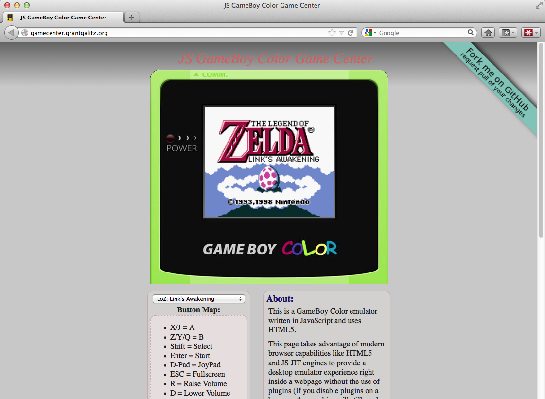 Game Boy Color emulator