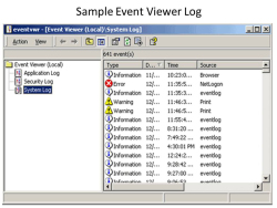 The Event Log Viewer