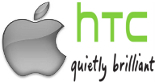 Apple HTC logos
