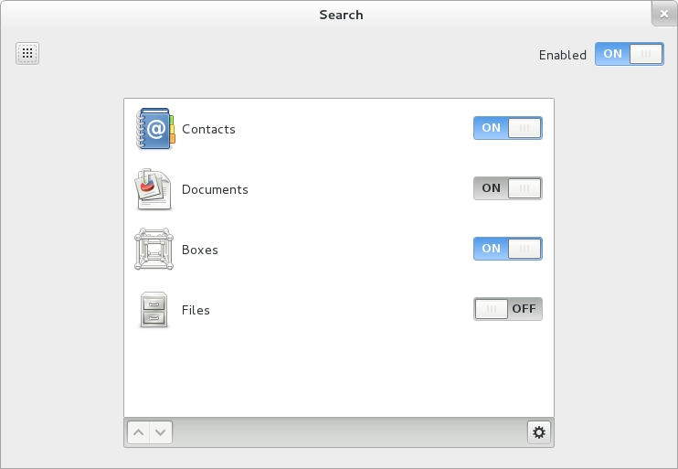 The new GNOME search menu