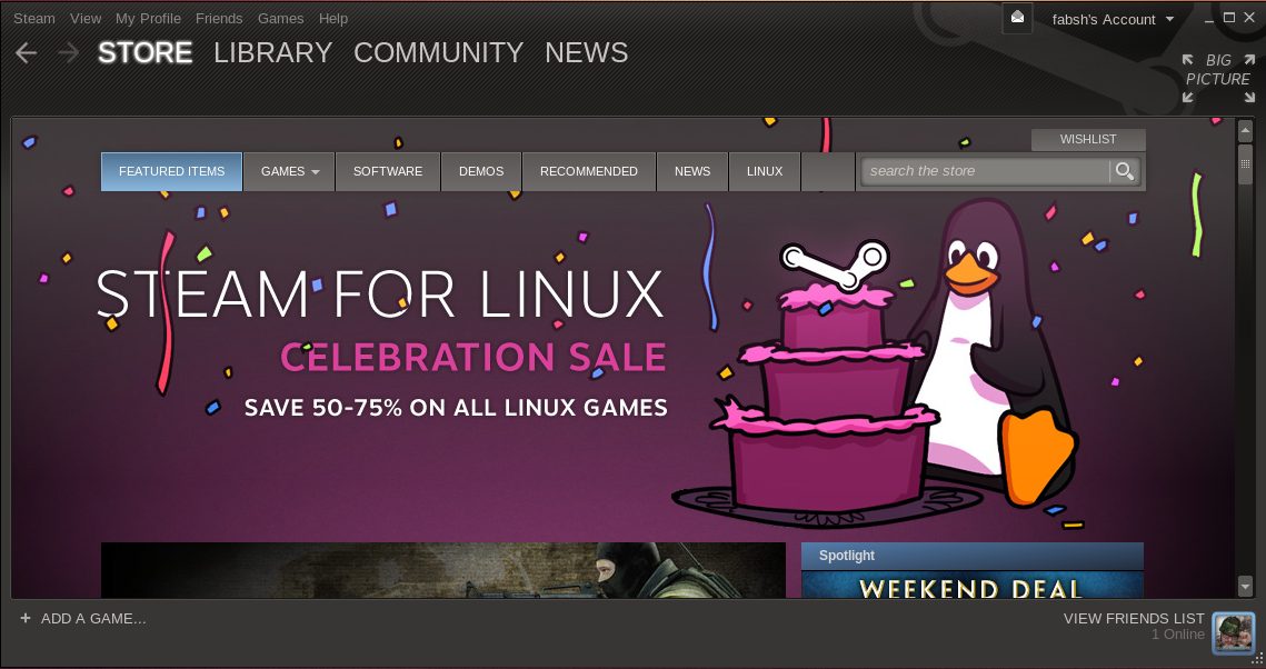 Steam on Linux celebration