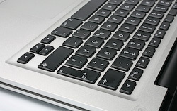 The raised keyboard makes the narrow Return key and the small arrow key less annoying than before
